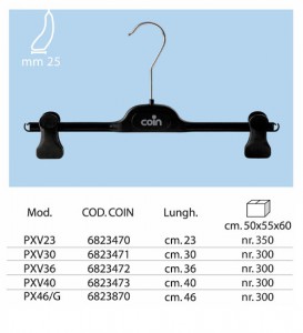 Linea Coin nero striato MOD. PVX