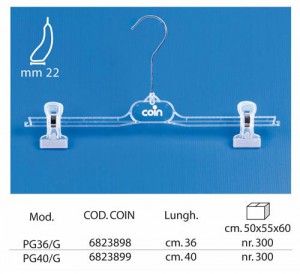 Linea Coin appendini per intimo trasparente PG